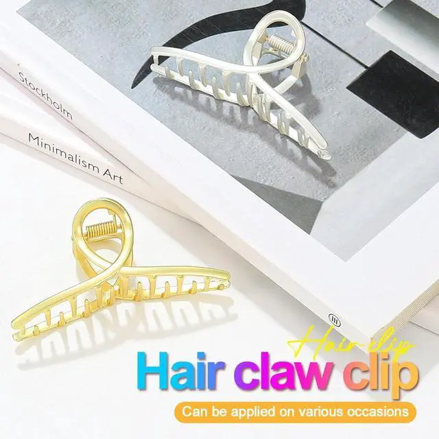 Alt view image 2 of 7 - CAKURE Metal Hair Clips Gold Claw Clip Small Hair Clips for Thin Hair Hair Accessories for Women and Girls (Pack of 2)