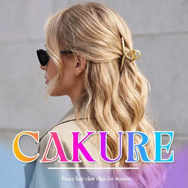 Alt view image 7 of 7 - CAKURE Metal Hair Clips Gold Claw Clip Small Hair Clips for Thin Hair Hair Accessories for Women and Girls (Pack of 2)