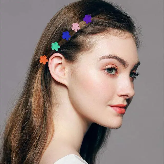 Alt view image 3 of 7 - SuPoo Hair Clips, 80 Pcs Butterfly & Flower Mini Hair Clips for Girls, Tiny Claw Clips, Hair Accessories Barrettes for Girls, Non-slip, Easy to Open for Any Occasion, Multi-functional Usage