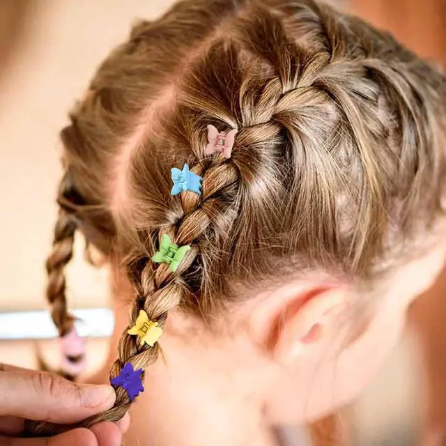 Alt view image 5 of 7 - SuPoo Hair Clips, 80 Pcs Butterfly & Flower Mini Hair Clips for Girls, Tiny Claw Clips, Hair Accessories Barrettes for Girls, Non-slip, Easy to Open for Any Occasion, Multi-functional Usage