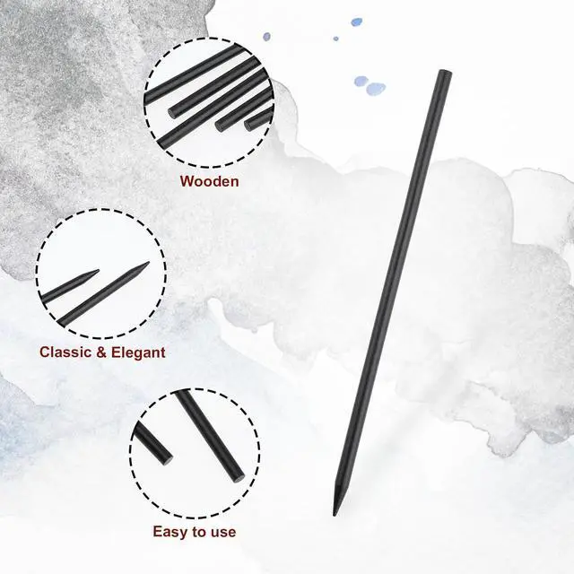 Alt view image 3 of 7 - 22 Pack Chopsticks for Hair Bun Chinese Hair Sticks, Black Wood Hair Sticks Chopsticks, Pencil Long Hairpins Hair Clips for Hairstyles Decorative Accessories for Women Girls