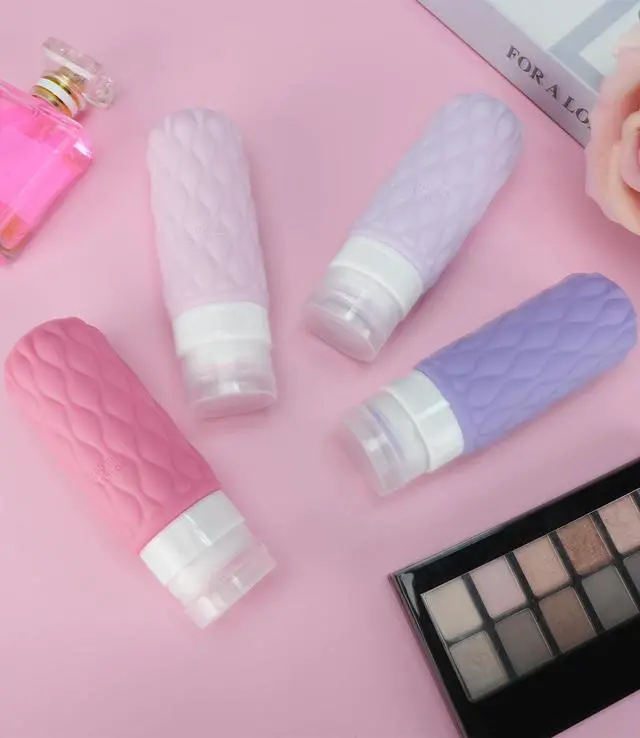 Alt view image 7 of 7 - 3.4oz Silicone Travel Bottles for Toiletries Refillable Liquid Accessories | for Shampoo and Conditioner, TSA Approved Leakproof Squeeze Bottles Travel-friendly with Labels/Clear Bag