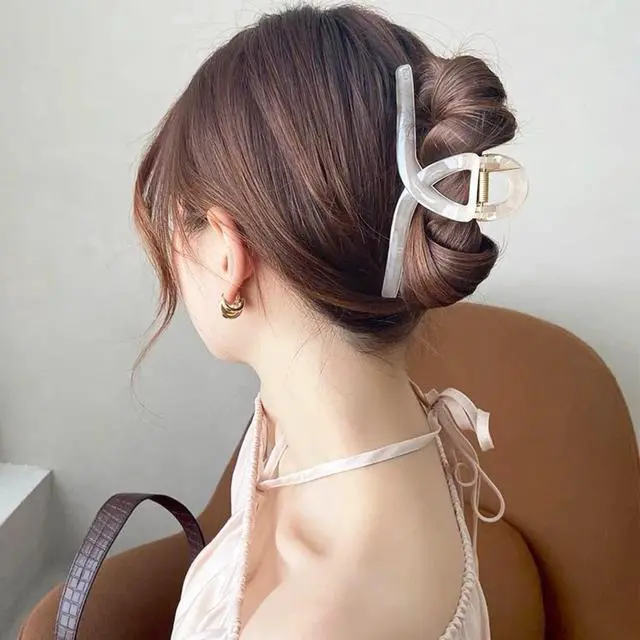 Alt view image 6 of 7 - Big Hair Claw Clips for Women - 5.1 Jelly Clips, Larger Size for Long, Thick Hair, 4 Pcs