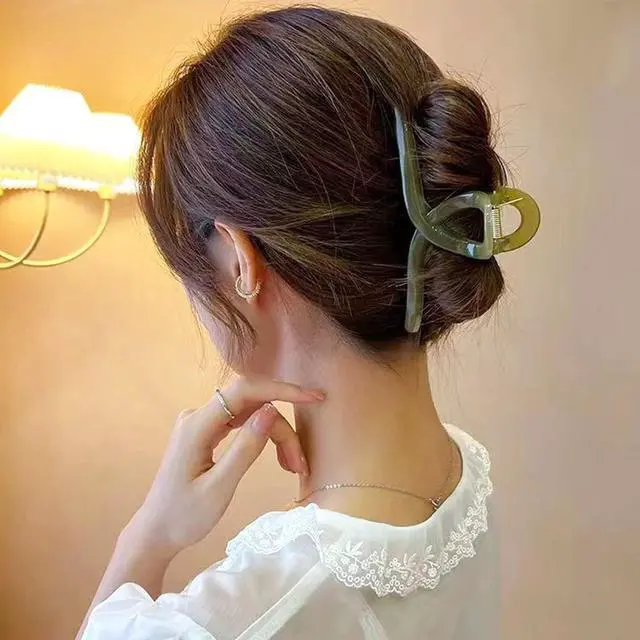 Alt view image 7 of 7 - Big Hair Claw Clips for Women - 5.1 Jelly Clips, Larger Size for Long, Thick Hair, 4 Pcs