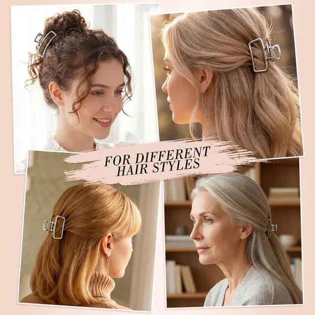 Alt view image 5 of 7 - SUMAJU 12Pcs Metal Small Hair Claw Clips For Women Girls, Gold/Black/Silver | Gold Hair Accessories for Women Girls Thin Short Fine Half-Up Hair, Strong Hold Non-Slip Barrettes Hairpins Gifts