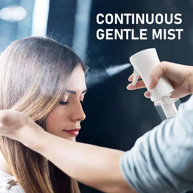 Alt view image 3 of 7 - Continuous Spray Bottle for Hair, Refillable Gentle Mister (2 Pack, 6.8 Oz) | Long-Lasting Misting, Ultra-Fine Mist for Hairstyling, Cleaning Solutions, Planting, Pets, Barbers, Salons, Essential Oils