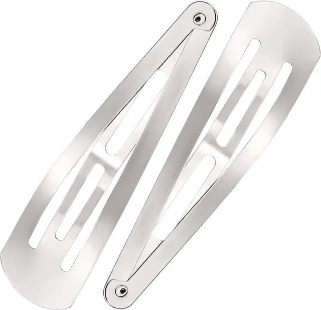 Main image of WILLBOND 30 Pcs Large Metal Snap Barrettes,Simple,Silver | Nonslip Barrettes for Women, 3.1 Inch Large Clips Secure Hold for Hair, Metal Accessories for Daily Styling