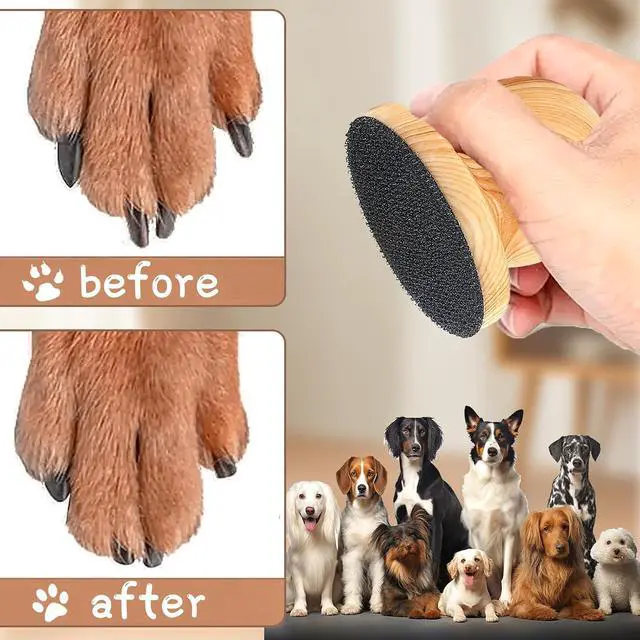 Alt view image 4 of 6 - DAUNZMR Dog Nail File with 4 Pcs Replaceable Sandpaper, Nail Grinder Board for Dogs & Cats