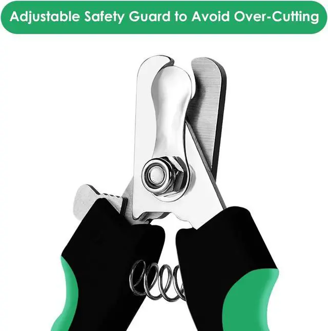 Alt view image 2 of 6 - Candure Dog Nail Clippers Professional Pet Nail Clipper Suitable for Cats, Rabbits and Guinea Pigs - Safety Lock/Protective Guard to Avoid Over Cutting (Green, Medium to Small)