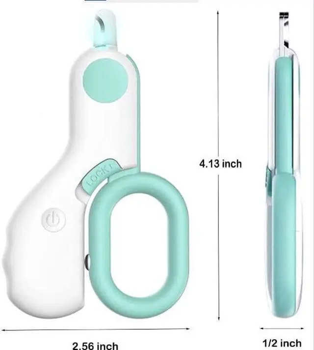 Alt view image 3 of 7 - Small Animals Nail Clippers with LED Lights to Avoid Excessive Cutting and Sharp Blades - Professional Claw Trimmer for Tiny Dog Cat Kitten Bunny Rabbit Bird Guinea Pigs Ferret Hamsters (Blue)