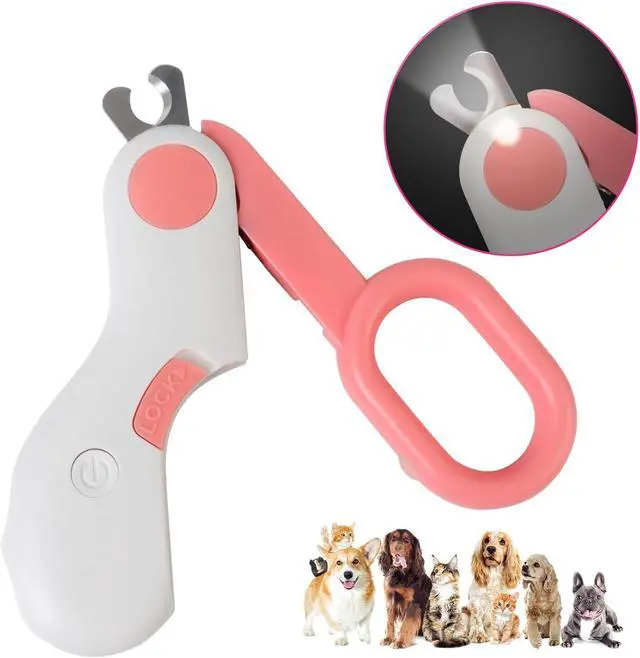 Alt view image 2 of 7 - Small Animals Nail Clippers with LED Lights to Avoid Excessive Cutting and Razor Sharp Blades - Professional Claw Trimmer for Tiny Dog Cat Kitten Bunny Rabbit Bird Guinea Pigs Ferret Hamsters (Pink)