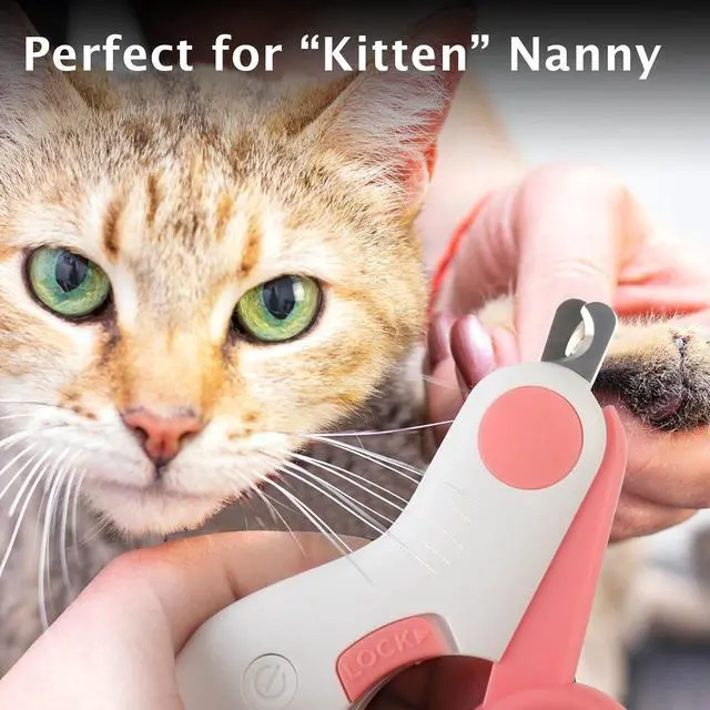 Alt view image 7 of 7 - Small Animals Nail Clippers with LED Lights to Avoid Excessive Cutting and Razor Sharp Blades - Professional Claw Trimmer for Tiny Dog Cat Kitten Bunny Rabbit Bird Guinea Pigs Ferret Hamsters (Pink)