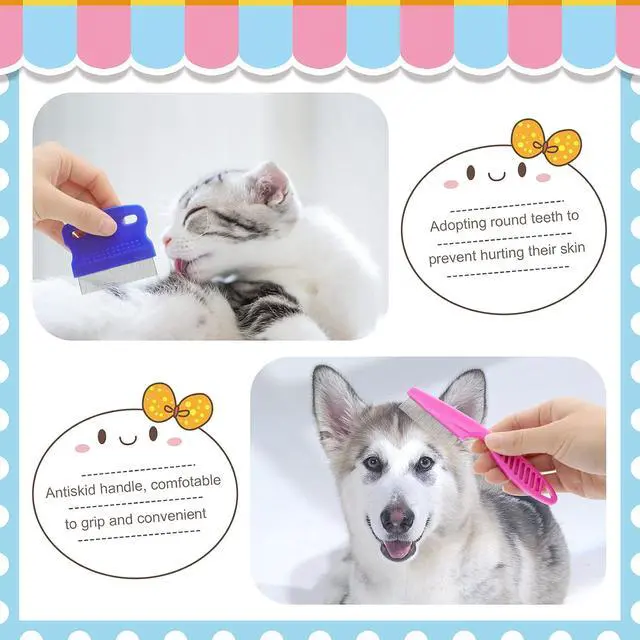 Alt view image 6 of 7 - Rabbit Grooming Kit, Rabbit Brush for Shedding with Bunny Nail Clipper, Rabbit Nail Trimmers with Pet Combs for Hamster Guinea Pig Ferret by KALAMANDA
