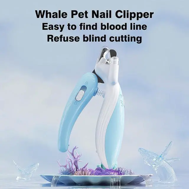 Alt view image 2 of 7 - Cat & Small Dog Nail Clippers with LED Light, Illuminates the Nail Quick for Better Visibility, Pet Nail Trimmer with Safety Guard & Built-in Nail Catcher for Rabbits and Small Animals(Pink)