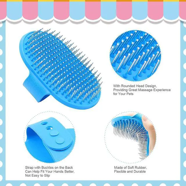 Alt view image 3 of 7 - Rabbit Grooming Kit, Rabbit Brush for Shedding with Bunny Nail Clipper, Rabbit Nail Trimmers with Pet Combs for Hamster Guinea Pig Ferret by KALAMANDA