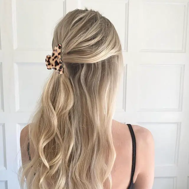 Alt view image 5 of 7 - 2Pcs Hair Claw Clips, Medium Tortoise Jaw Clips for Woman | Strong Hold & Nonslip 3.7 Inch Durable Celluloid Leopard Print Jaw Claw For Thick Thin Fine Medium Updo Half Up Hair