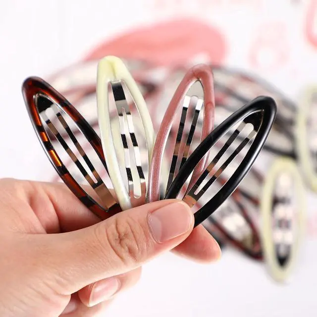 Alt view image 5 of 7 - WILLBOND 16 Pieces 2.8 Inch Large Hair Clip Barrettes for Women Big Oval Snap Water Drop Shape Metal Stoving Varnish No Slip Hair Barrettes for Girls Women Accessories(Adorable Color)