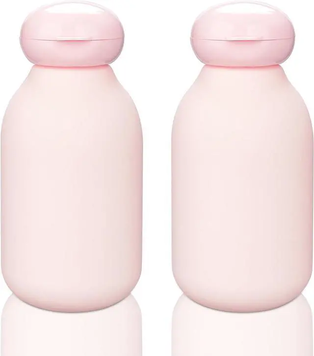 Main image of Squeeze Bottle with Flip Cap 3.4 oz Travel Bottles for Toiletries | 2 Pack 100ml TSA Approved, Leak Proof, Shampoo and Conditioner Bottles, Refillable Plastic Travel Size Bottles, Pink