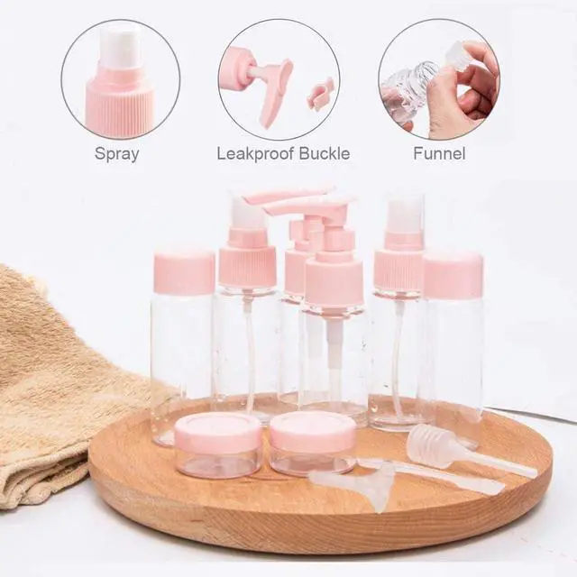 Alt view image 3 of 7 - Vitog Travel Bottles Kit, TSA Approved Leak Proof Portable Toiletry Containers Set, Clear PET Flight Size Cosmetic Containers for Lotion, Shampoo, Cream, Soap, Set of 11