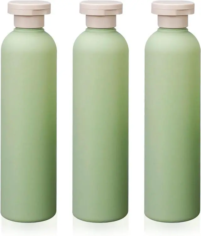 Main image of 3Pcs 8.8oz Flip Top Squeeze Bottles,Reusable and Refillable Leak Proof Travel Bottles,For Lotions,Facial Creams,Shampoos,Hair Conditioner (Green)