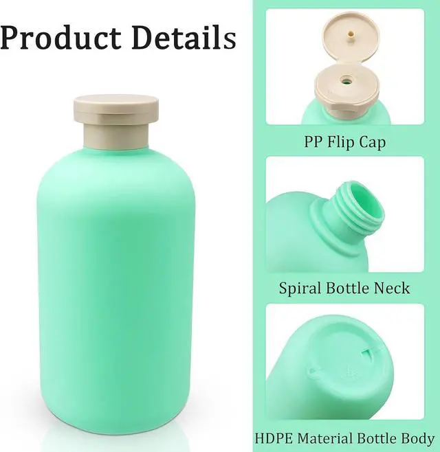 Alt view image 3 of 6 - Shampoo and Conditioner Bottles 16.9oz 2 Pack Travel Bottles for Toiletries