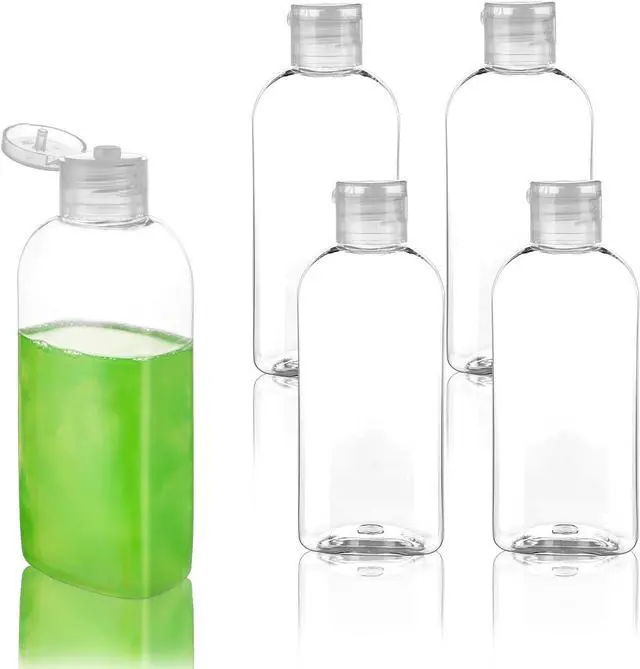Main image of Travel Bottles for Toiletries 5-Pack Squeeze Bottle with Flip Caps | Refillable Leak Proof TSA Approved 3.4oz/100ml Small Bottles for Shampoo, Conditioner, Lotion and Cosmetics