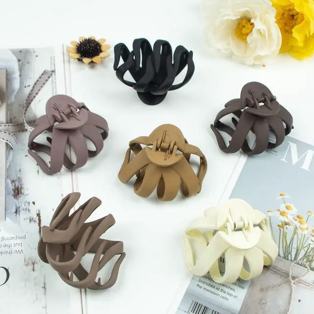 Alt view image 7 of 7 - 2.8 Inch Medium Octopus Hair Clips for Women, Matte Claw Clips for Thin Hair, Strong Hold Non-slip Spider Octopus Clip for Fine Hair Jaw Clips