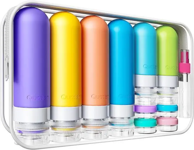 Main image of 20 Pack Travel Bottles for Toiletries, Original Patented, TSA Approved Travel Size Containers, Leak Proof Silicone Shampoo and Conditioner Bottles Women & Men, Airplane Cruise Essentials, Multi