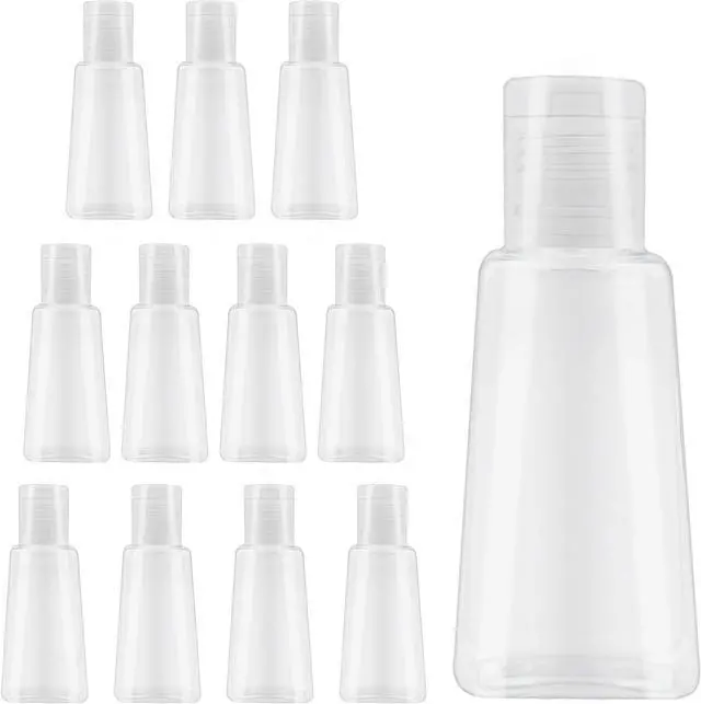 Main image of INNOLIFE 12 Pack 1oz Flip Cap Squeeze Bottles, Clear Plastic Travel Bottle, 30ml Refillable Empty Bottles BPA Free Container for Liquid, Lotions, and Toiletries