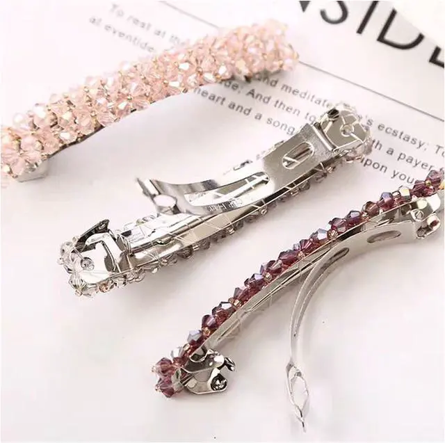 Alt view image 4 of 6 - Elegant Hair Clips Fashion Hair Barrettes for Women and Girls, Sparkly Glitter Rhinestones Flowers Hairpin French Style Hairclips Vintage Hair Accessoires for Women