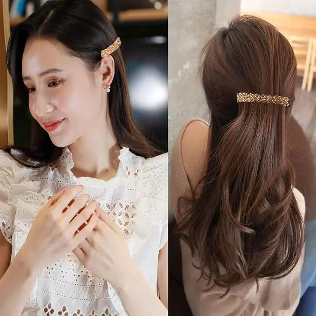 Alt view image 5 of 6 - Elegant Hair Clips Fashion Hair Barrettes for Women and Girls, Sparkly Glitter Rhinestones Flowers Hairpin French Style Hairclips Vintage Hair Accessoires for Women