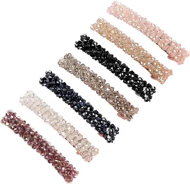 Alt view image 6 of 6 - Elegant Hair Clips Fashion Hair Barrettes for Women and Girls, Sparkly Glitter Rhinestones Flowers Hairpin French Style Hairclips Vintage Hair Accessoires for Women