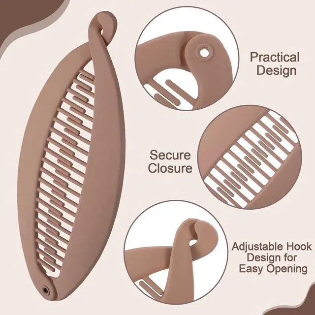 Alt view image 3 of 7 - ProSuites 8PCS Banana Hair Clips for Women, 2 Styles Cute and Stylish French Hair Claw Clips Ponytail Holder Hair Accessories for Thin/Thick Hair, All Day Hold
