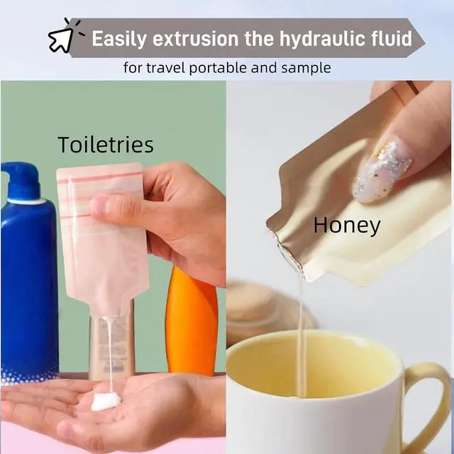 Alt view image 2 of 7 - 100 Pack 1.97x4.3inch White Heat Seal Sample Mylar Packets for Travel | Empty Disposable Bags, for Portable Toiletries, Liquid Shampoo Container, Single Serving Coffee Powder Condiments Storage