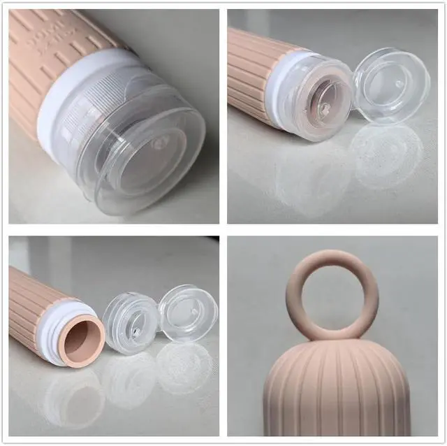 Alt view image 3 of 7 - Refillable Bottles Leak Proof Camping Travel Containers with Shower Lanyard,3oz TSA Approved Squeezable Silicone Travel Tube Set for Gym Shampoo Lotion Soap