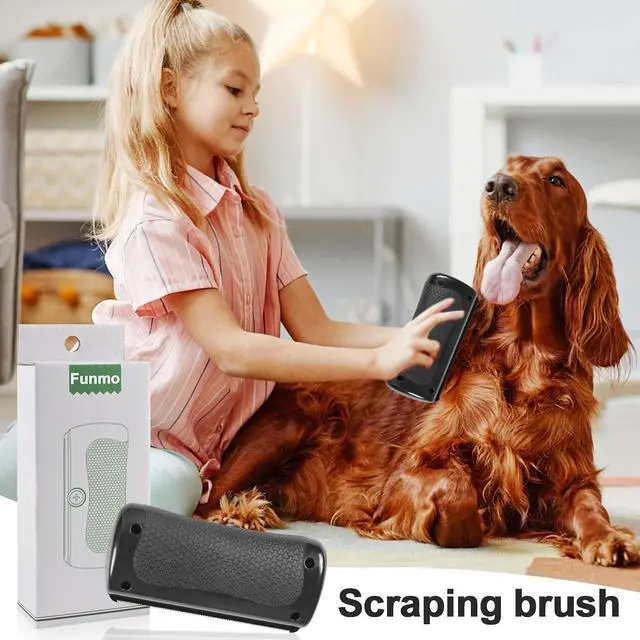 Alt view image 5 of 6 - Deshedding Pet Brush, Deshedding Brush for Indoor Cats, Dogs, Pet Hair Remover Comb for Short Long Hair, Easy Clean Pet Grooming Tool for Shedding Control