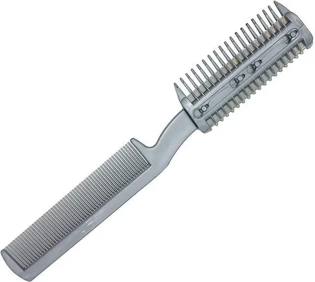 Alt view image 4 of 5 - 2-Pack Manual Pet Hair Trimmer for Dogs & Cats - Quiet Razor with Extra Blades, Comb Attachment - Comfortable Grip, Safe for All Coat Types