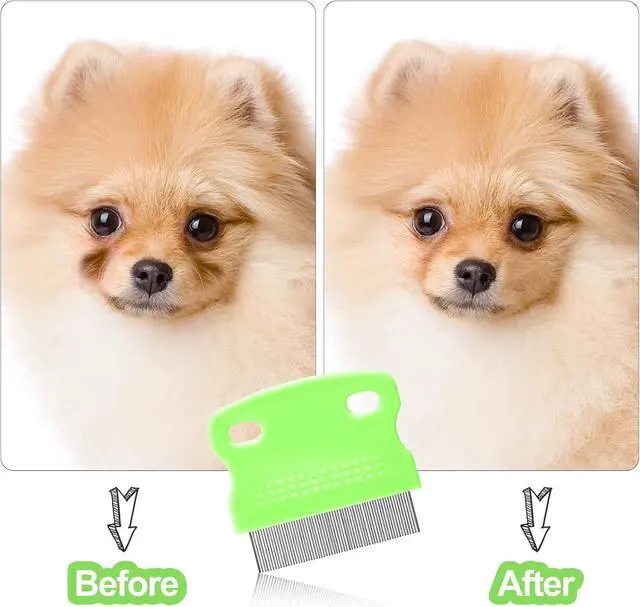 Alt view image 4 of 7 - 5 Pieces Dog Eye Combs Tear Stain Remover Combs Pet Grooming Comb for Small Dogs Gently Removing Eye Mucus and Crust (Green, Black)