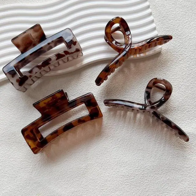 Alt view image 3 of 7 - 6 Pieces Hair Claw Clips for Women, Tortoise Shell Hair Claw Clip Strong Hold Non-slip Jaw Clips for Women