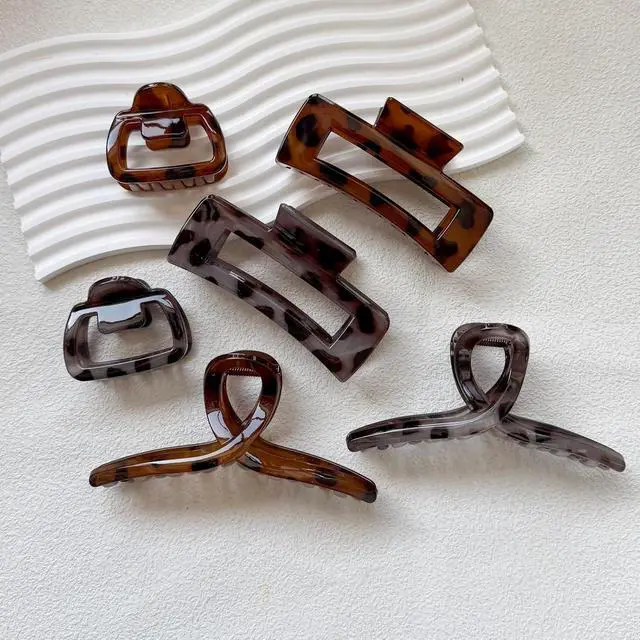 Alt view image 2 of 7 - 6 Pieces Hair Claw Clips for Women, Tortoise Shell Hair Claw Clip Strong Hold Non-slip Jaw Clips for Women