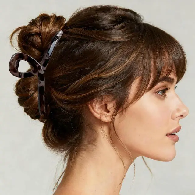 Alt view image 5 of 7 - 6 Pieces Hair Claw Clips for Women, Tortoise Shell Hair Claw Clip Strong Hold Non-slip Jaw Clips for Women