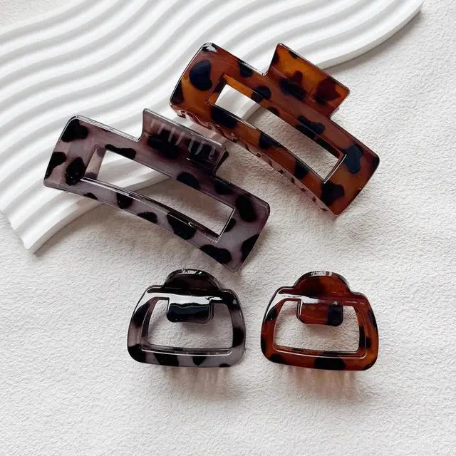 Alt view image 7 of 7 - 6 Pieces Hair Claw Clips for Women, Tortoise Shell Hair Claw Clip Strong Hold Non-slip Jaw Clips for Women