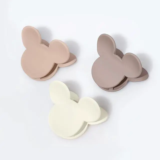 Alt view image 6 of 6 - 4 Pcs Hair Claw Clips Small Mouse Ear Hair Clips Matte 2.5'' Non-Slip Jaw Clips for Thin and Medium Hair Hair Accessories for Women Girls