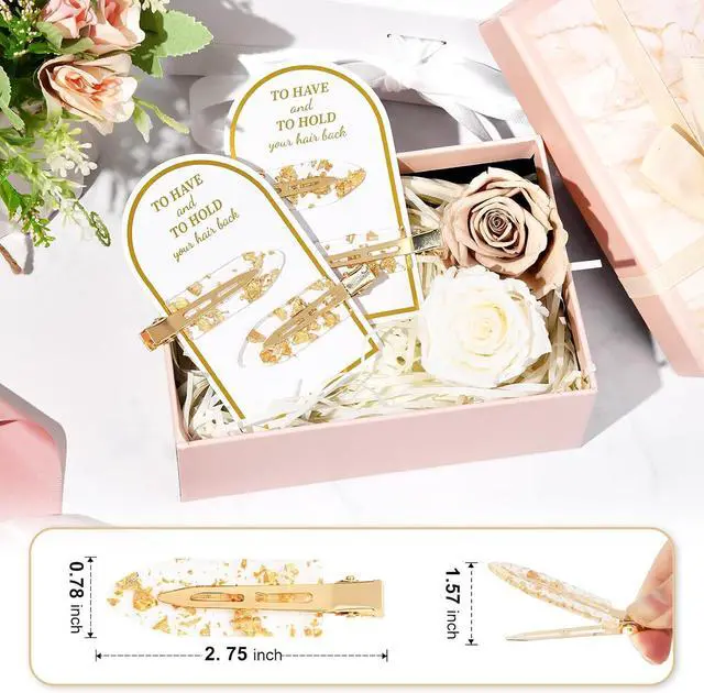 Alt view image 2 of 7 - Aileam 20PCS Bridesmaid Hair Clips, Creaseless Glitter Hair Clips for Bride Women Girls, Perfect Bridal Hairstyle Accessories