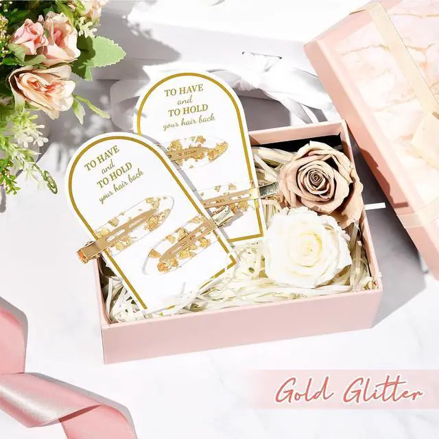 Alt view image 5 of 7 - Aileam 20PCS Bridesmaid Hair Clips, Creaseless Glitter Hair Clips for Bride Women Girls, Perfect Bridal Hairstyle Accessories