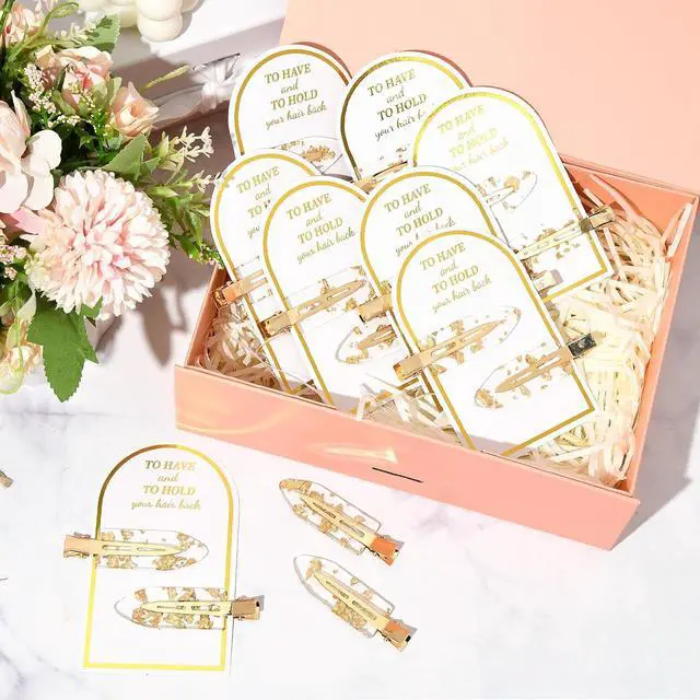 Alt view image 7 of 7 - Aileam 20PCS Bridesmaid Hair Clips, Creaseless Glitter Hair Clips for Bride Women Girls, Perfect Bridal Hairstyle Accessories