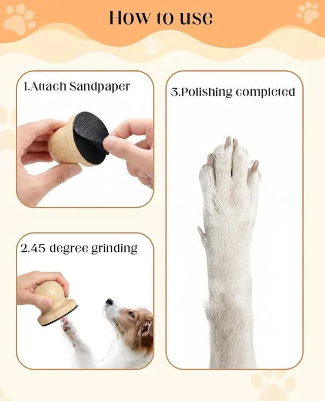 Alt view image 4 of 7 - Wooden Dog Nail File, Dog Scratch Board for Nails with 6 Pcs Replaceable Sandpape