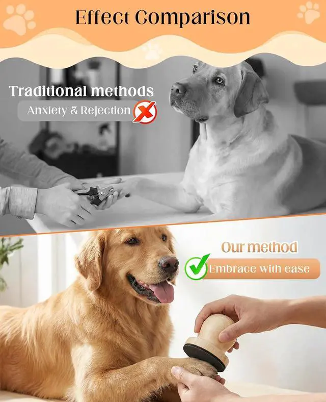 Alt view image 6 of 7 - Wooden Dog Nail File, Dog Scratch Board for Nails with 6 Pcs Replaceable Sandpape