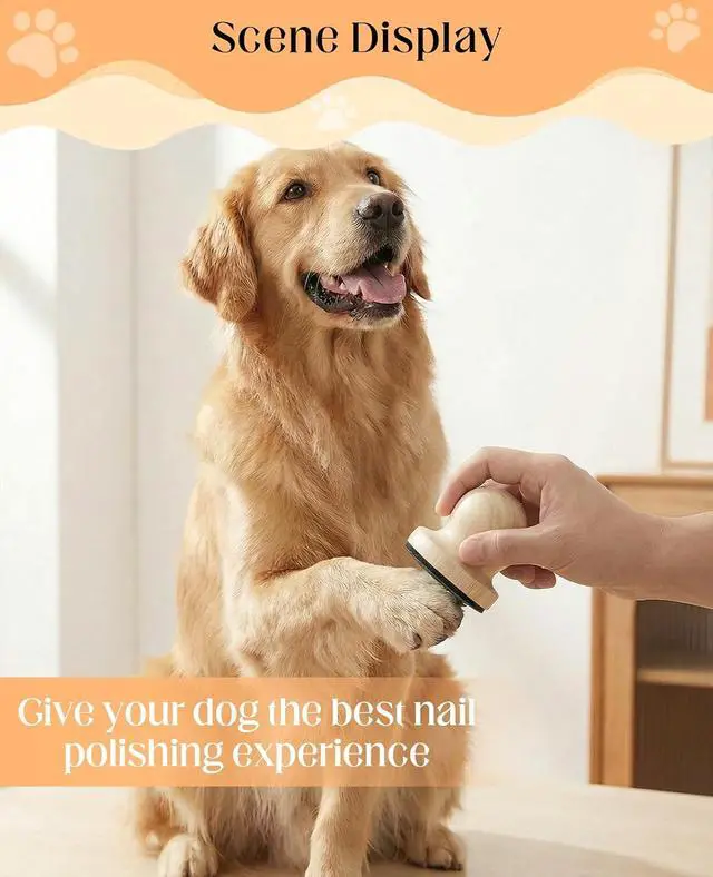 Alt view image 7 of 7 - Wooden Dog Nail File, Dog Scratch Board for Nails with 6 Pcs Replaceable Sandpape