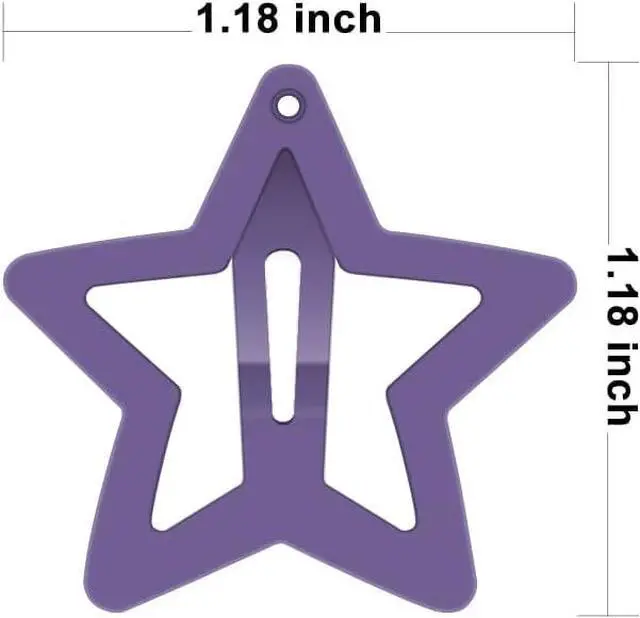 Alt view image 2 of 5 - ECADY 100-Piece Metal Snap Hair Clips for Girls, Toddlers, and Kids - Perfect for Fine Hair, Thick Hair, and More - Featuring Fun Star Designs